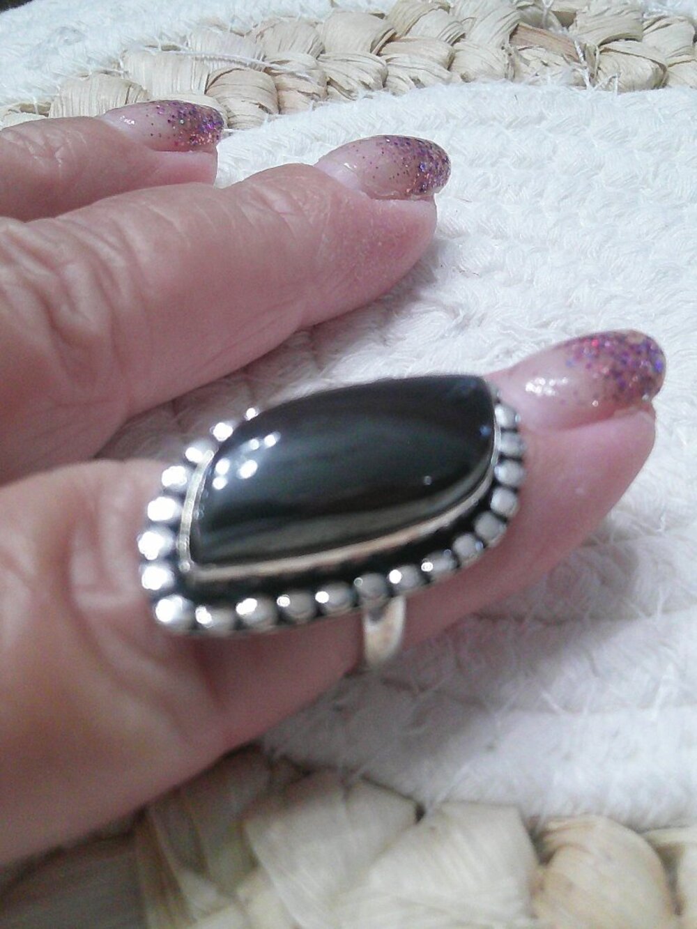 Stunning IRON TIGERS EYE Handmade Sterling 925 Ring Size 7 #242F
